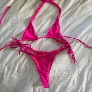 BoutineLA Hot Pink Crew Set